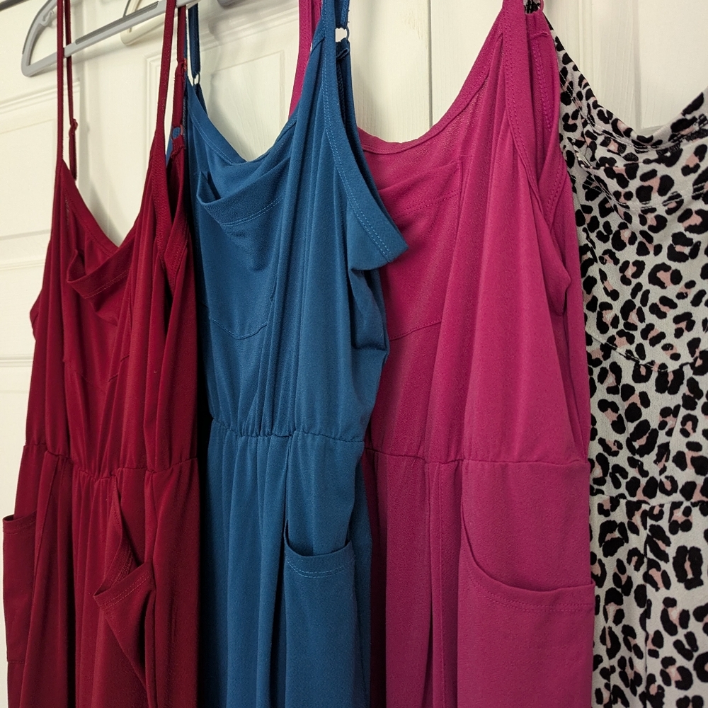 Lularoe | Leola Wide Leg Cami Jumpsuit NWOT Cranberry Red L